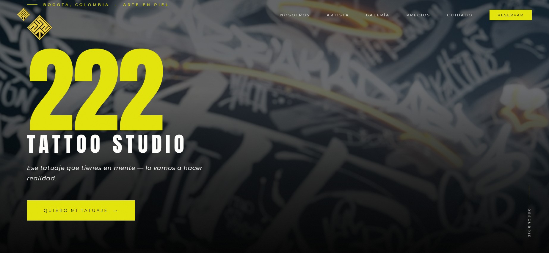 222 Tattoo Studio — Hero