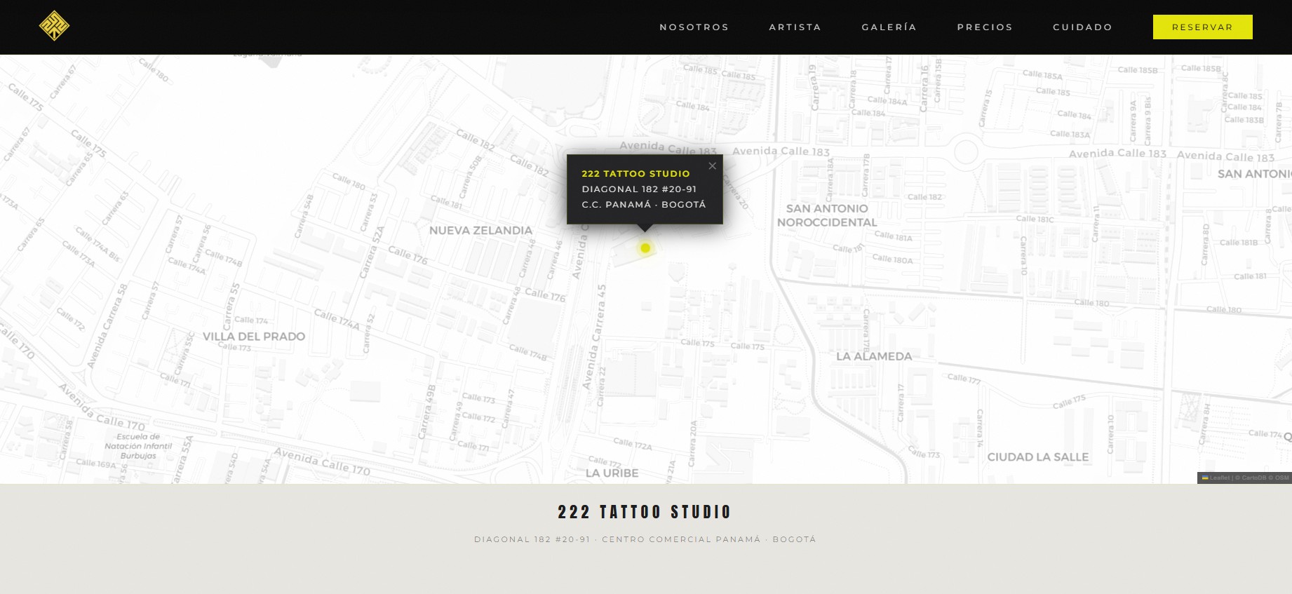 222 Tattoo Studio — Map