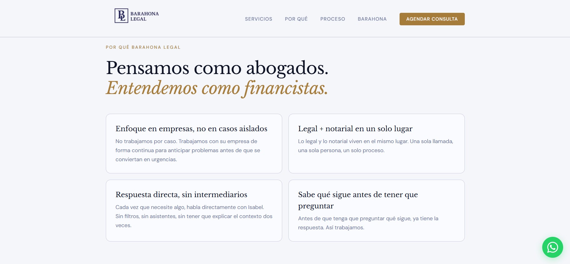 Barahona Legal — Por Qué